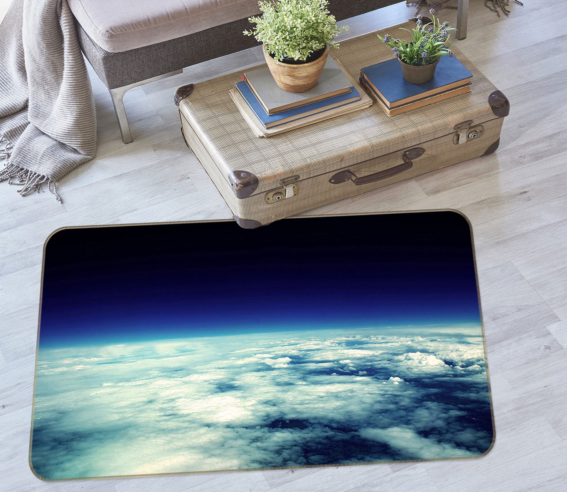 3D Clouds 75242 Non Slip Rug Mat