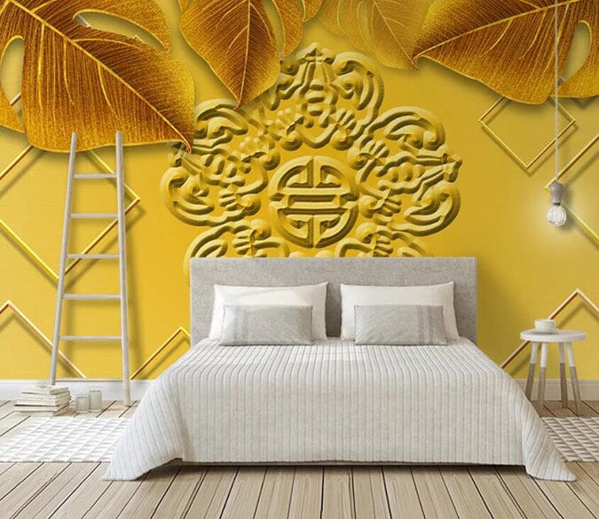 3D Yellow Pattern 3039 Wall Murals Wallpaper AJ Wallpaper 2 