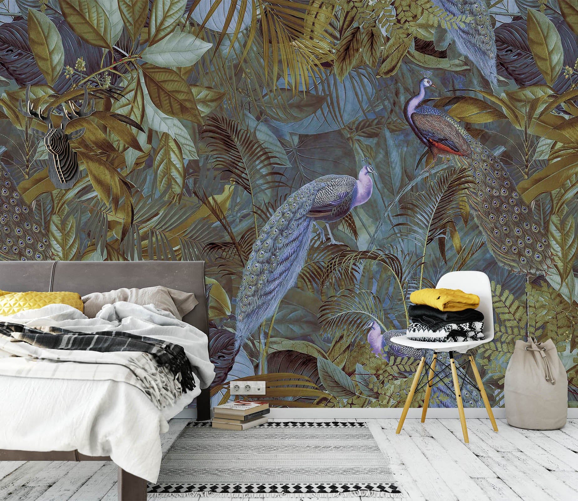 3D Forest Peacock 1011 Andrea haase Wall Mural Wall Murals Wallpaper AJ Wallpaper 2 