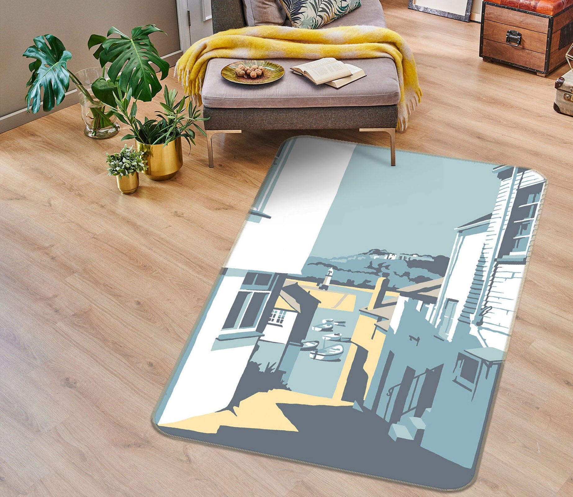 3D Street 1153 Steve Read Rug Non Slip Rug Mat Mat AJ Creativity Home 