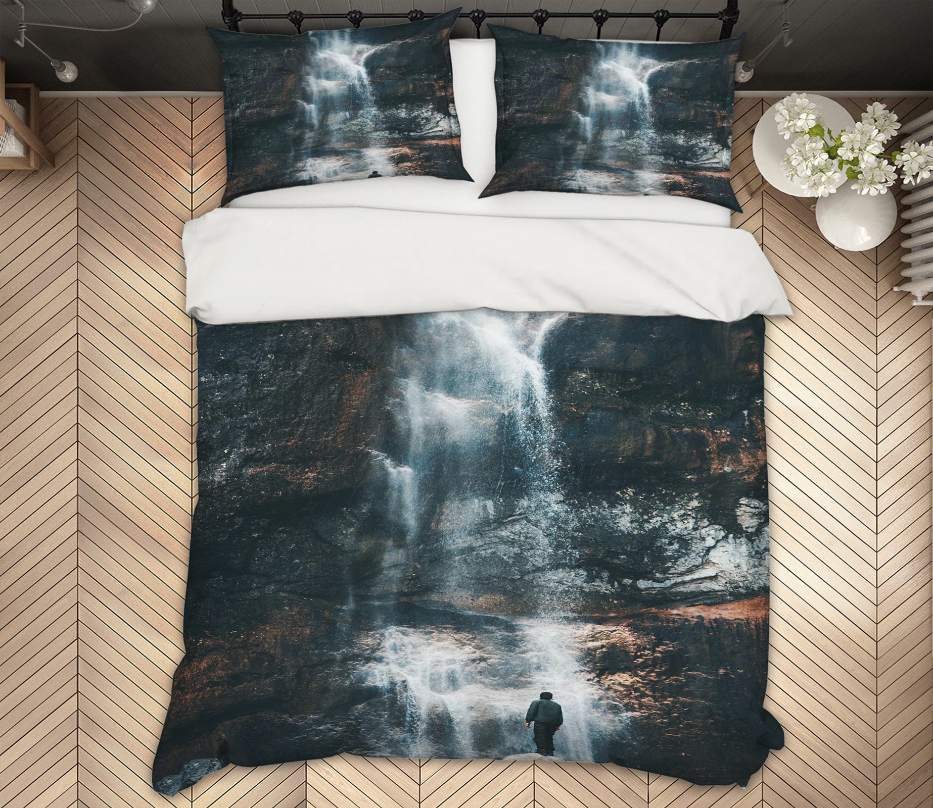 3D Waterfall 15124 Bed Pillowcases Quilt