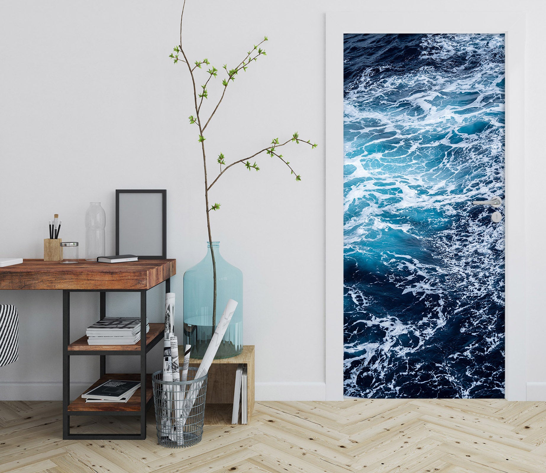 3D Waves Sea Surface 22011 Door Mural