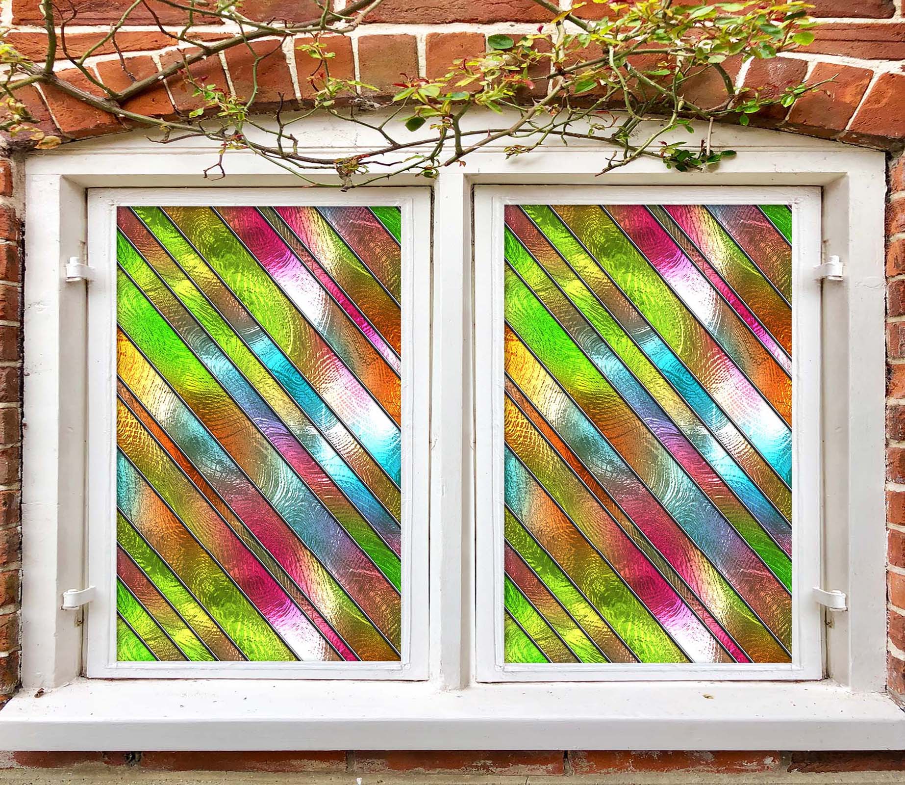 3D Twill Drill 440 Window Film Print Sticker Cling Stained Glass UV Block