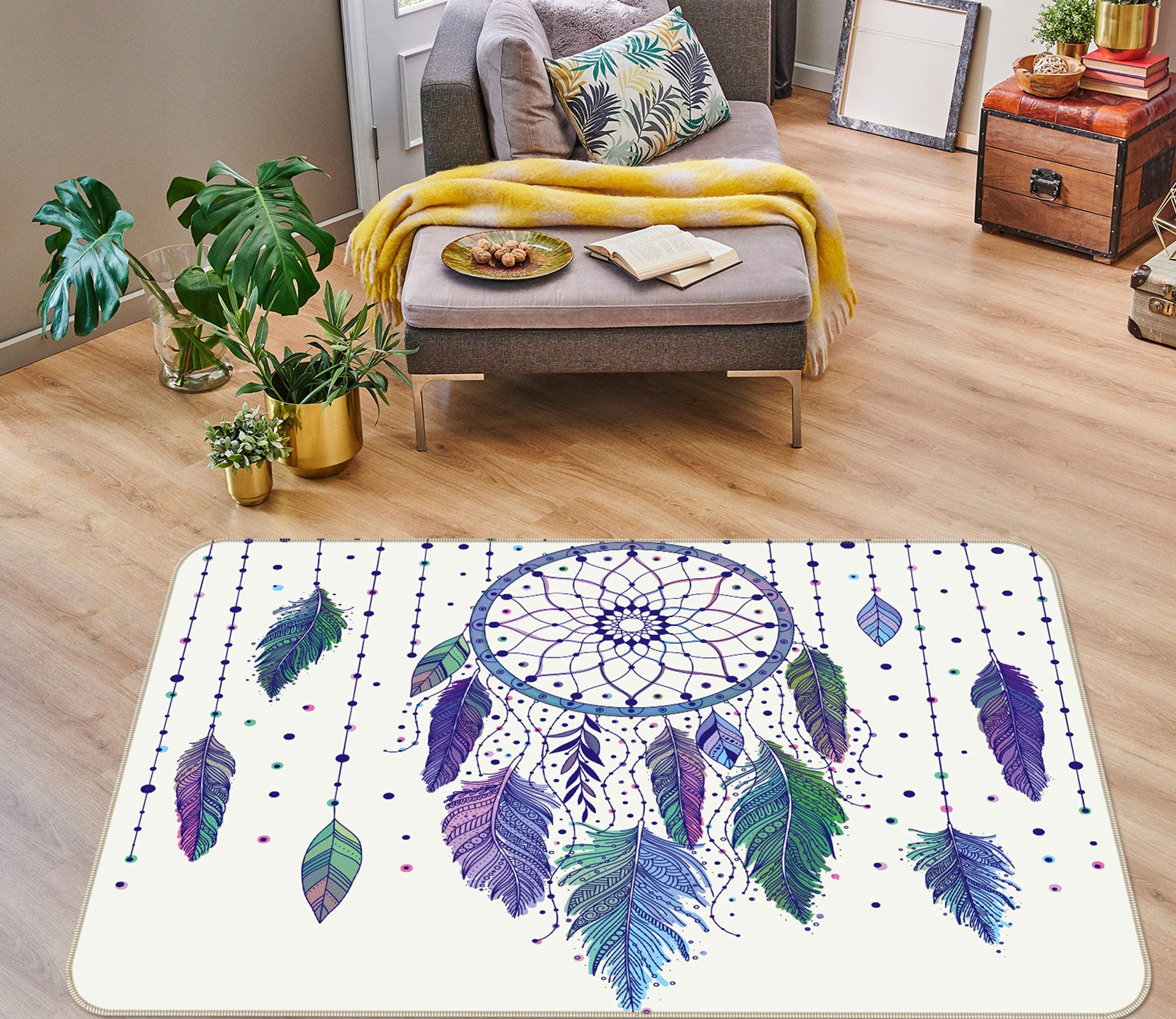 3D Dreamcatcher 37039 Non Slip Rug Mat