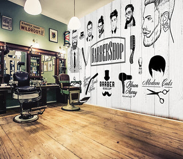 3D Men Look 1422 Barber Shop Wall Murals Wallpaper AJ Wallpaper 2 