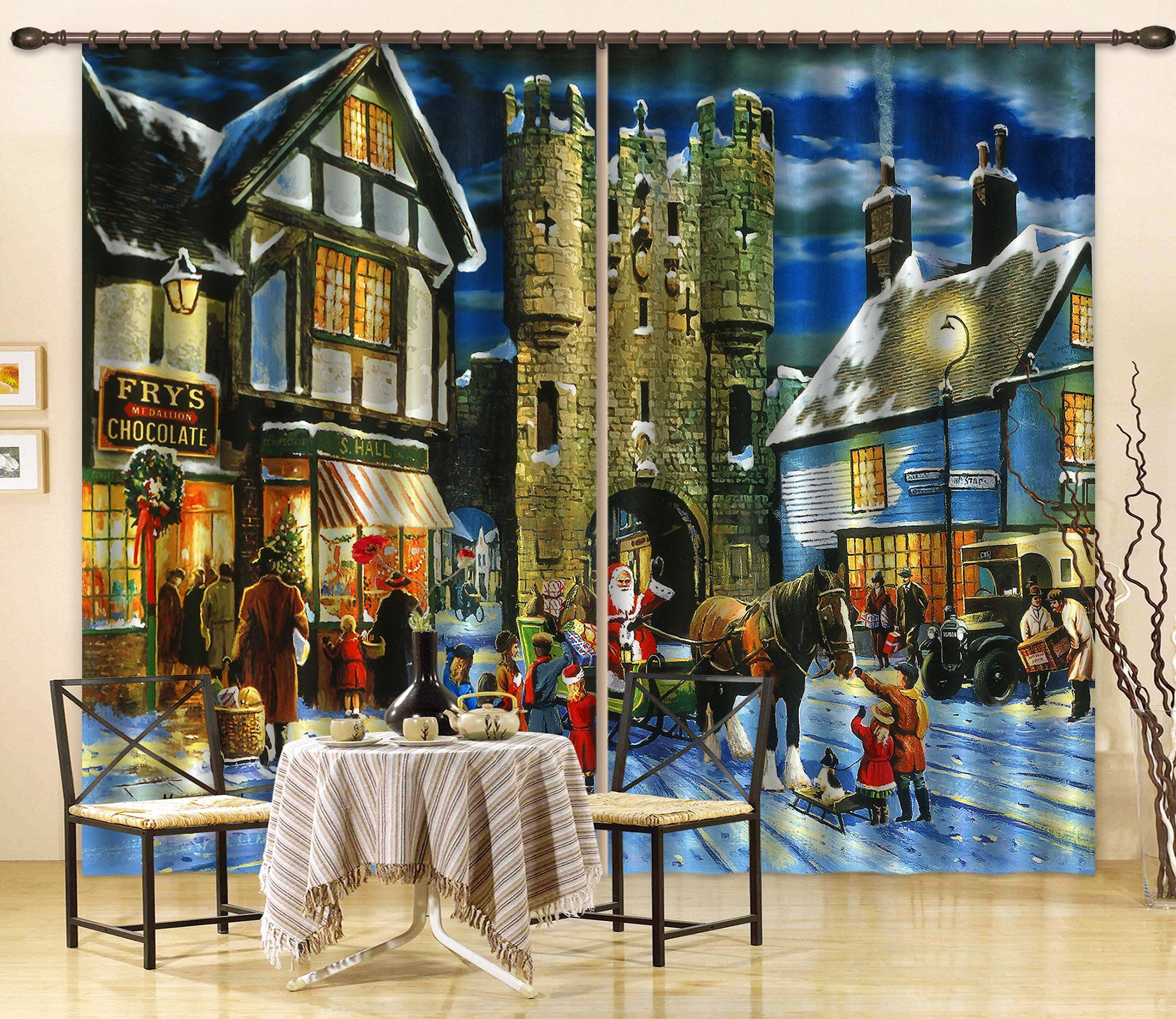 3D Small Town House 142 Kevin Walsh Curtain Curtains Drapes