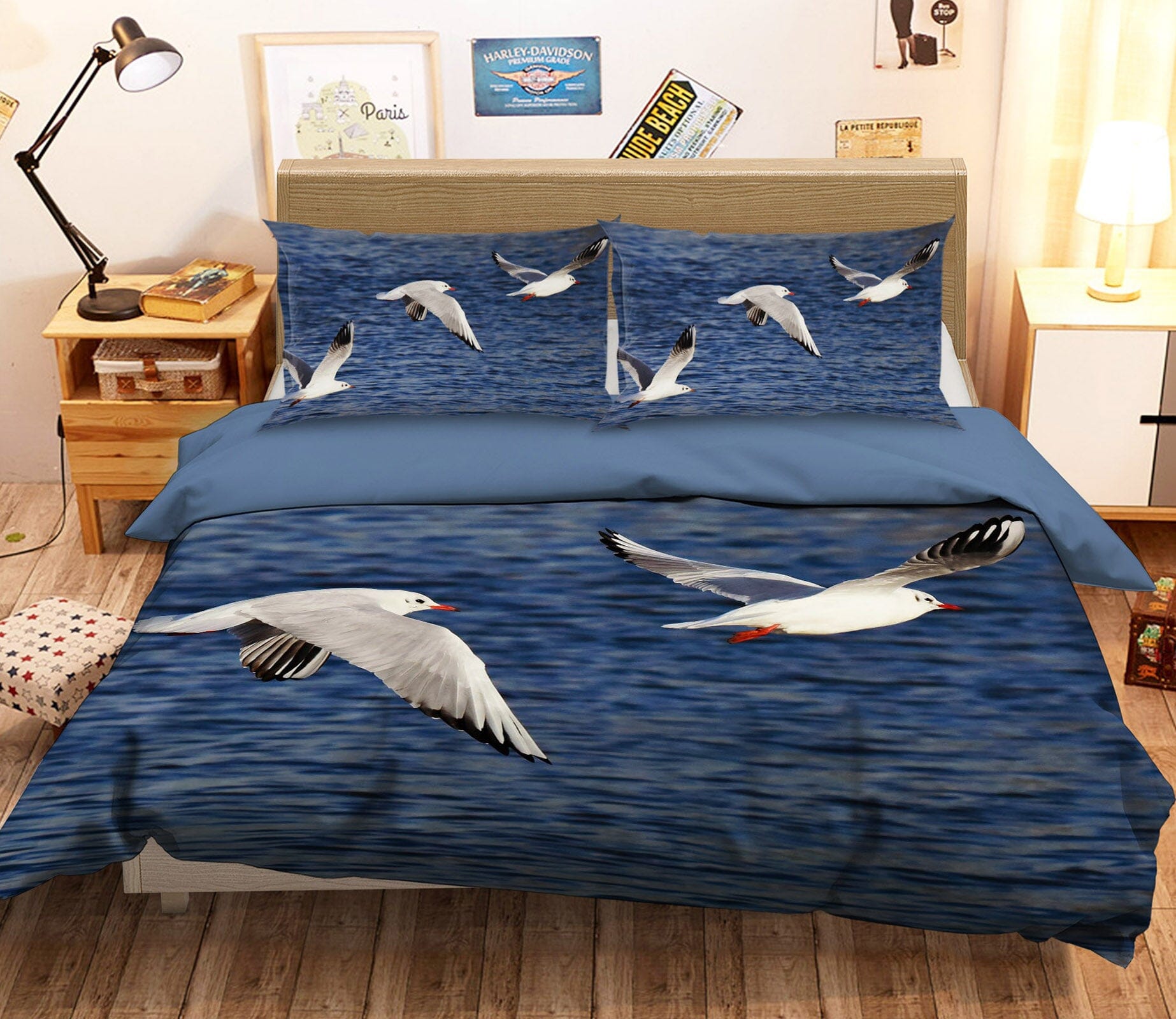 3D Seabird 1939 Bed Pillowcases Quilt Quiet Covers AJ Creativity Home 