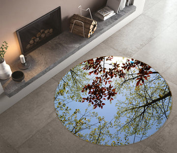 3D Branches 72268 Round Non Slip Rug Mat