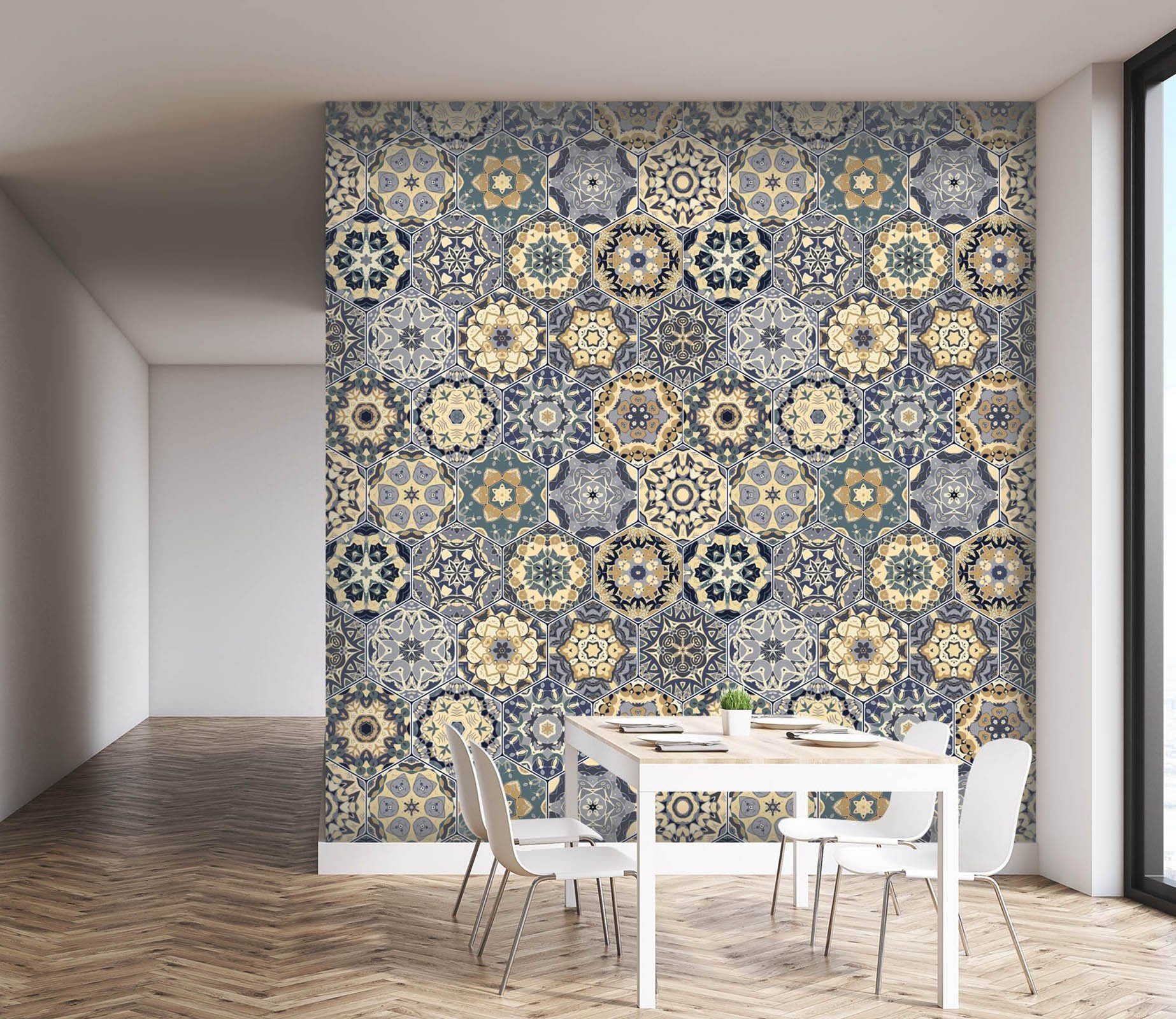 3D Vintage Mosaic 070 Marble Tile Texture Wallpaper AJ Wallpaper 2 