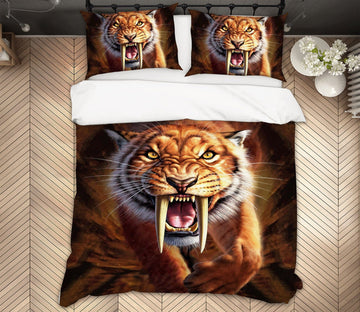3D Sabertooth 2130 Jerry LoFaro bedding Bed Pillowcases Quilt Quiet Covers AJ Creativity Home 
