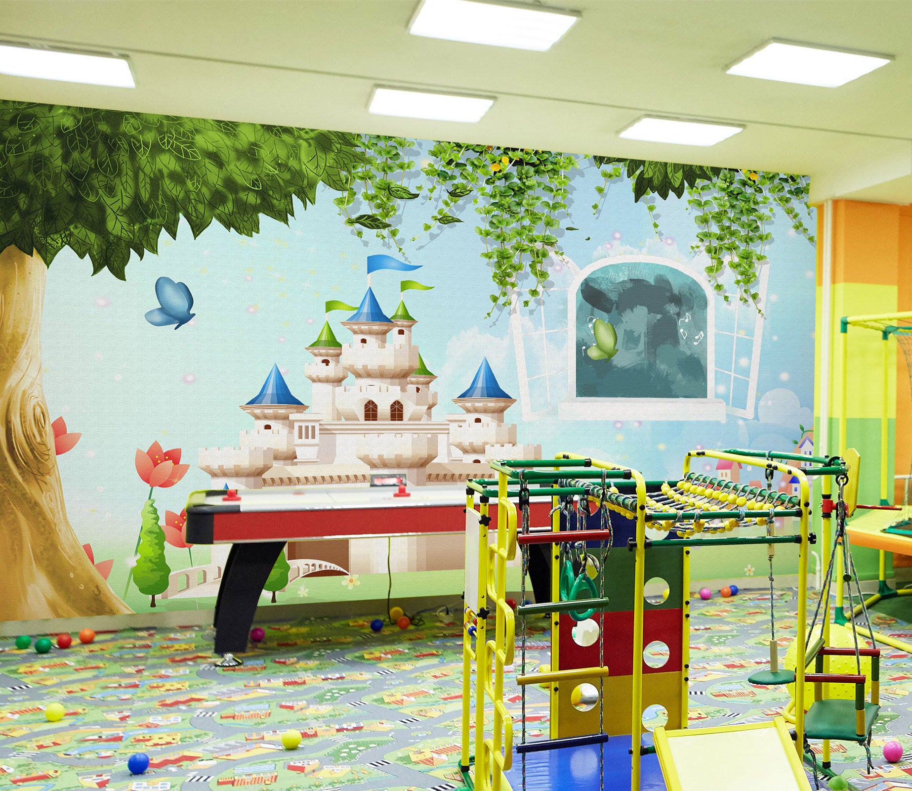 3D Castle Trees 1420 Indoor Play Centres Wall Murals