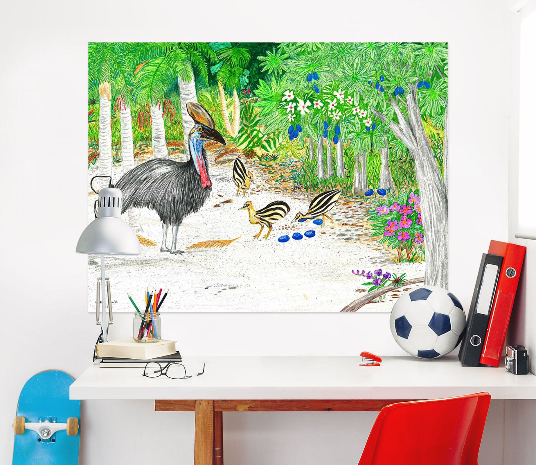 3D Forest Bird 013 Michael Sewell Wall Sticker Wallpaper AJ Wallpaper 2 