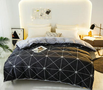 3D Black 3054 Bed Pillowcases Quilt