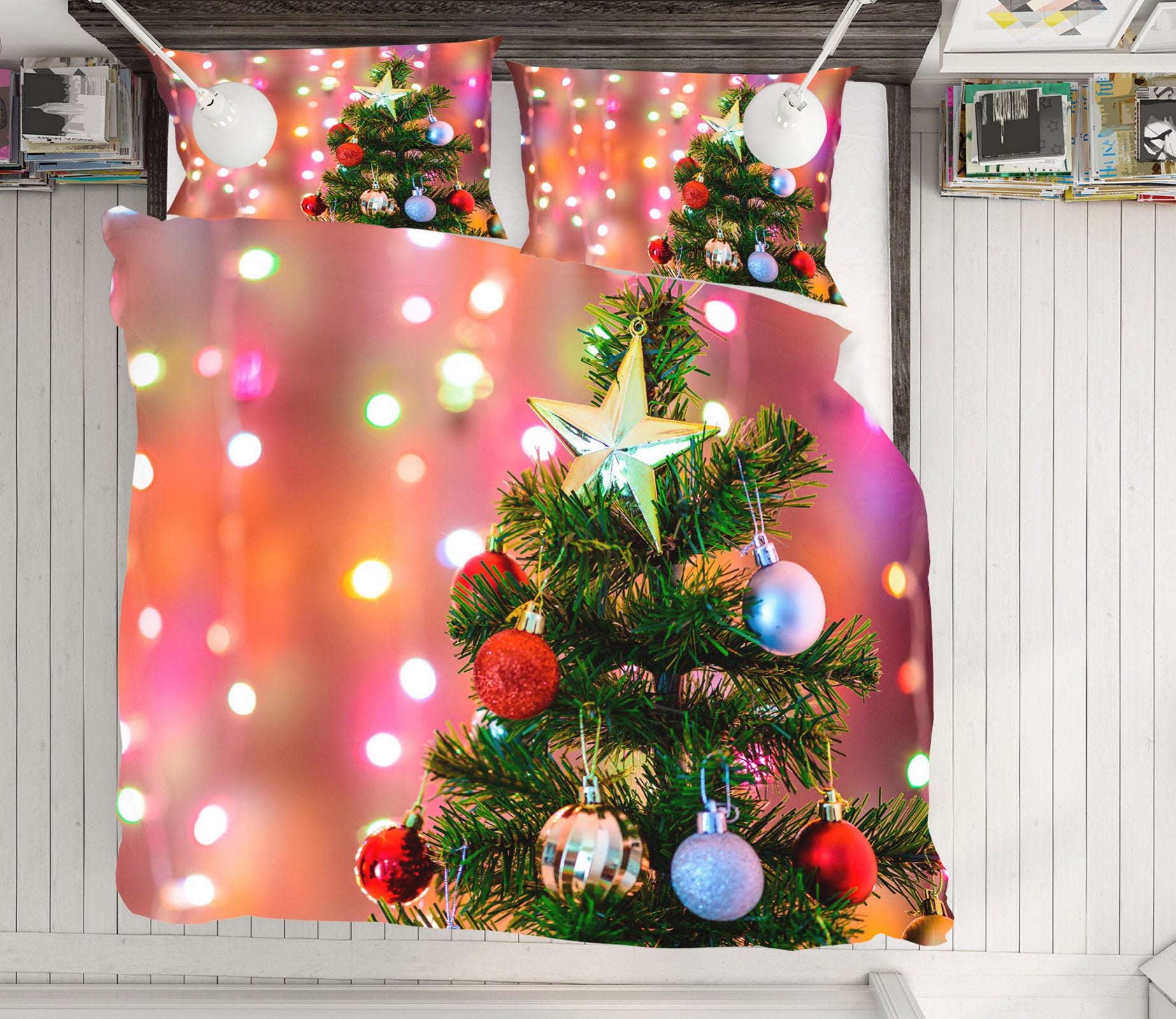 3D Tree 51146 Christmas Quilt Duvet Cover Xmas Bed Pillowcases