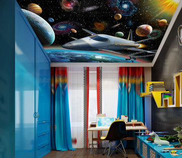 3D Starry Sky Planet 1008 Adrian Chesterman Ceiling Wallpaper Murals