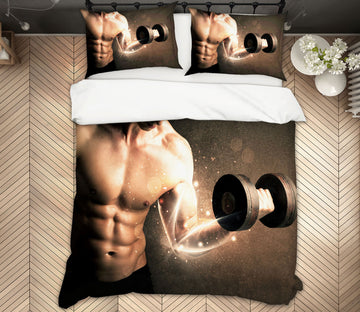 3D Lift Dumbbells 14122 Bed Pillowcases Quilt