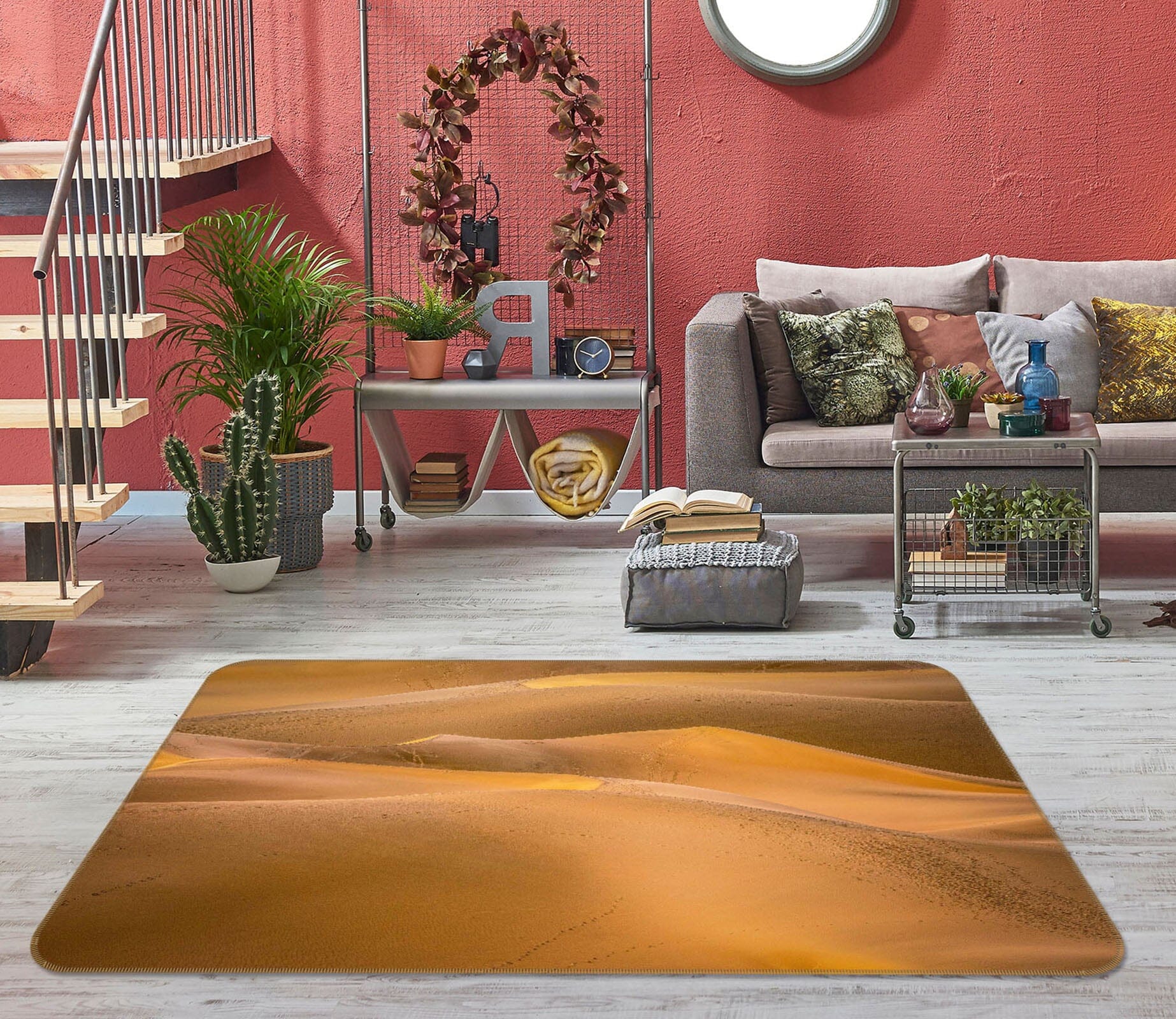 3D Loess Desert 1127 Marco Carmassi Rug Non Slip Rug Mat Mat AJ Creativity Home 