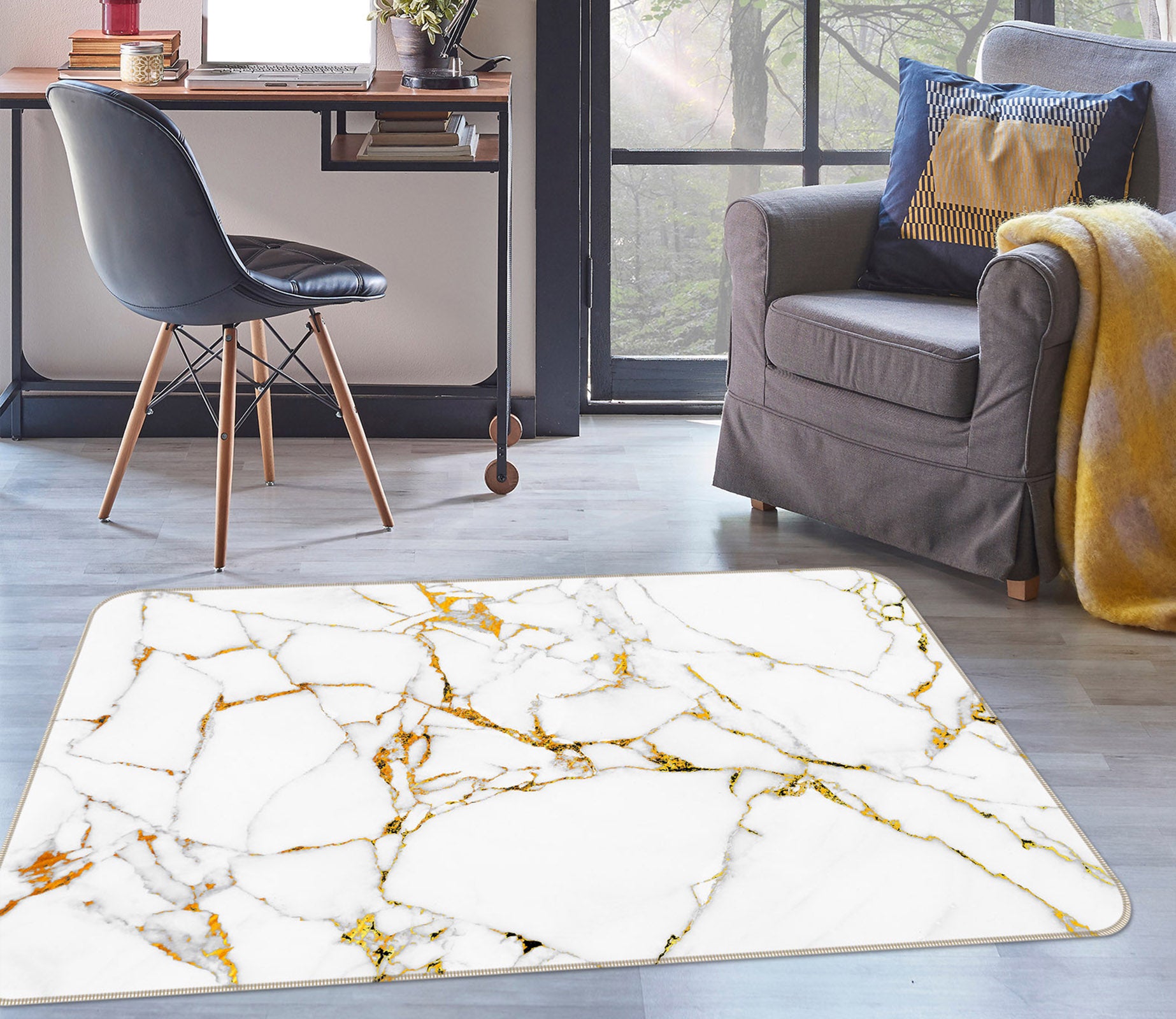3D Marbling 29130 Non Slip Rug Mat