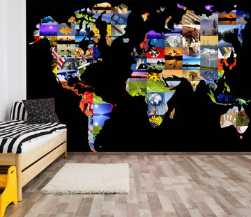 3D Color Painting 2018 World Map Wall Murals Wallpaper AJ Wallpaper 2 