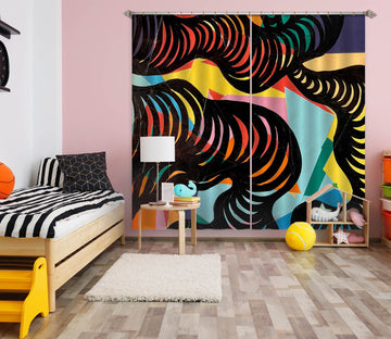 3D Triangle Circle 394 Jacqueline Reynoso Curtain Curtains Drapes