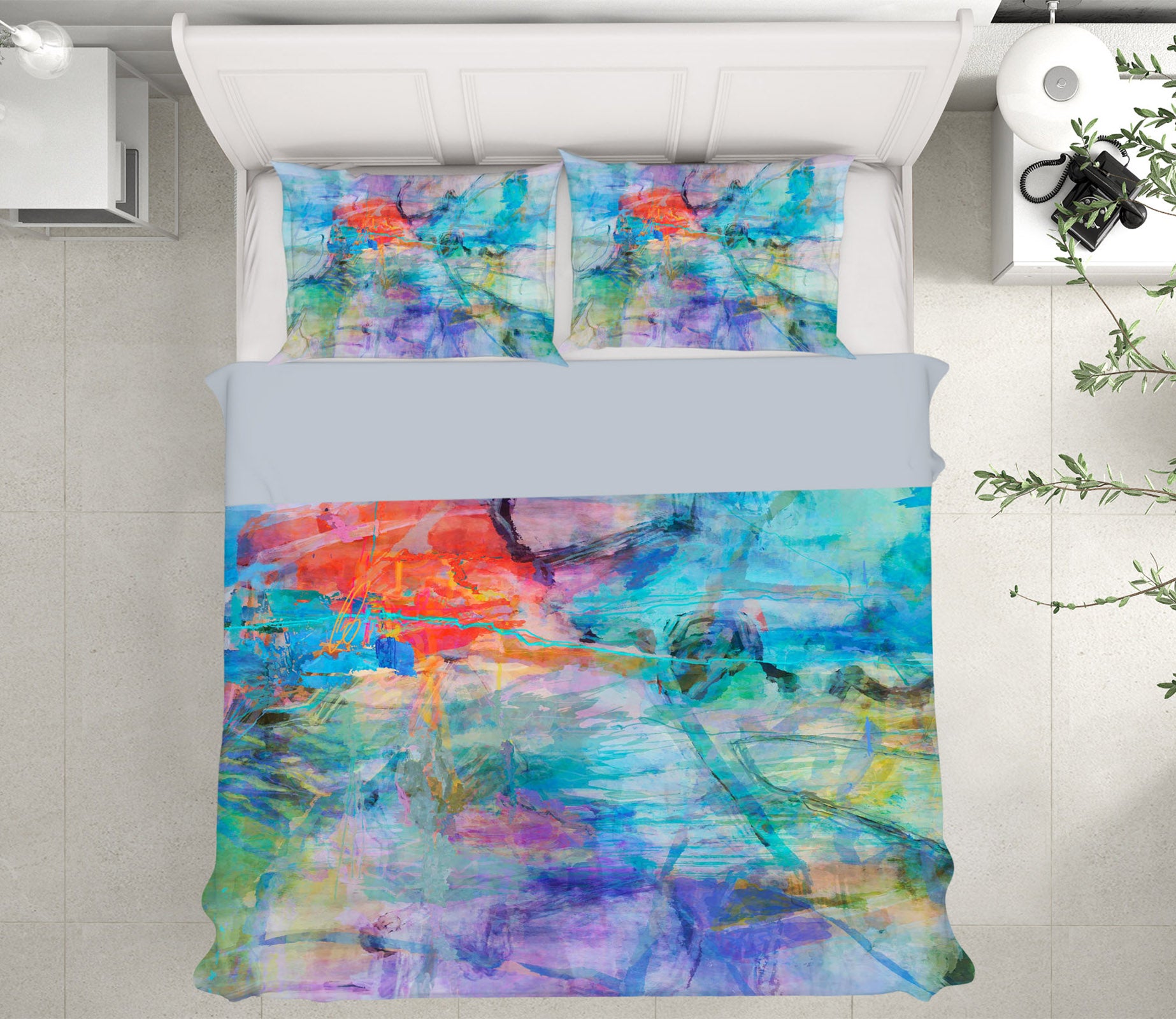 3D Blue Abstract 1008 Michael Tienhaara Bedding Bed Pillowcases Quilt