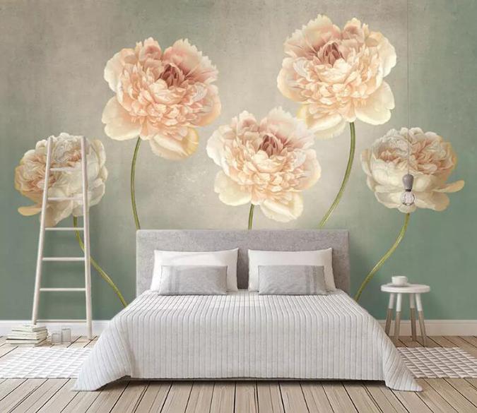 3D Pink Flowers 224 Wall Murals Wallpaper AJ Wallpaper 2 
