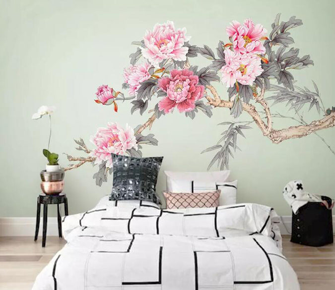 3D Pink Flowers 1212 Wall Murals Wallpaper AJ Wallpaper 2 