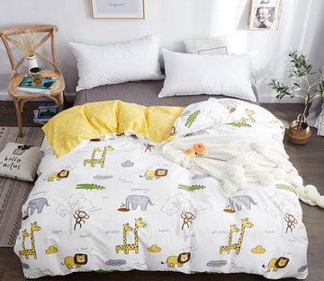 3D Yellow Giraffe 3137 Bed Pillowcases Quilt