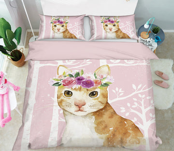 3D Orange Cat 18124 Uta Naumann Bedding Bed Pillowcases Quilt
