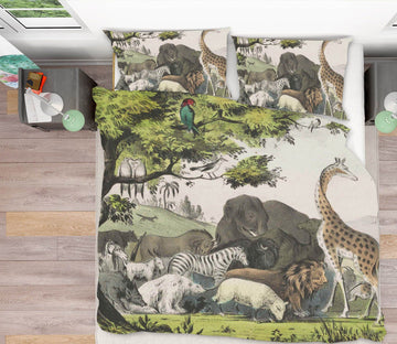 3D Animal World 2101 Andrea haase Bedding Bed Pillowcases Quilt Quiet Covers AJ Creativity Home 