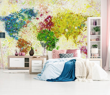 3D Beautiful Colors 2034 World Map Wall Murals Wallpaper AJ Wallpaper 2 