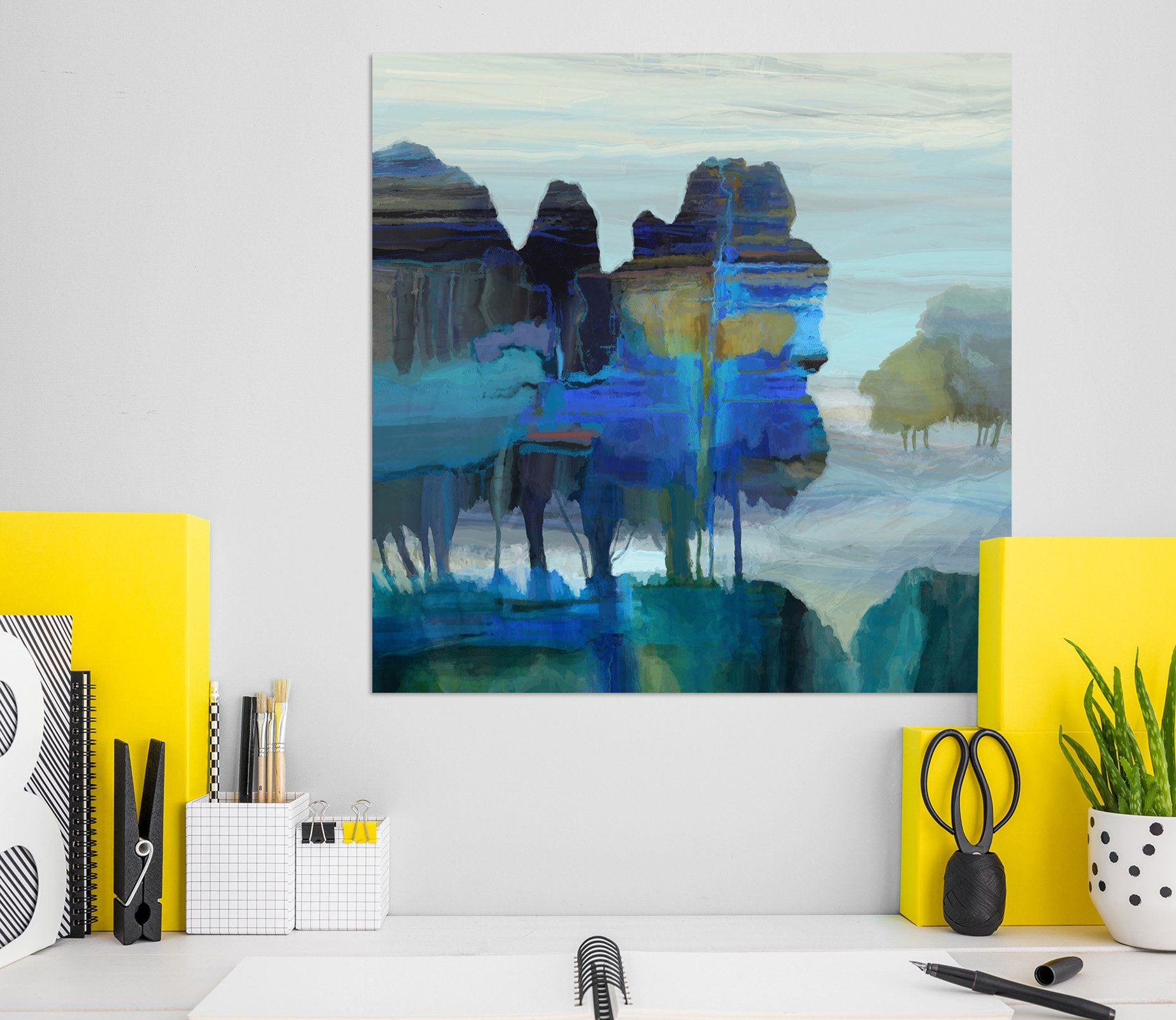 3D Blue Lake 028 Michael Tienhaara Wall Sticker Wallpaper AJ Wallpaper 2 