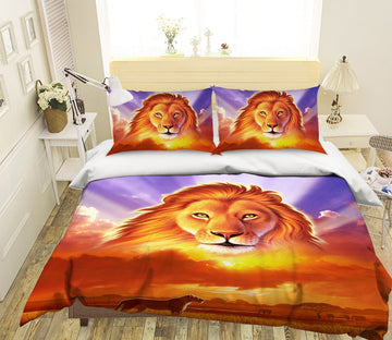 3D Lion King 2126 Jerry LoFaro bedding Bed Pillowcases Quilt Quiet Covers AJ Creativity Home 
