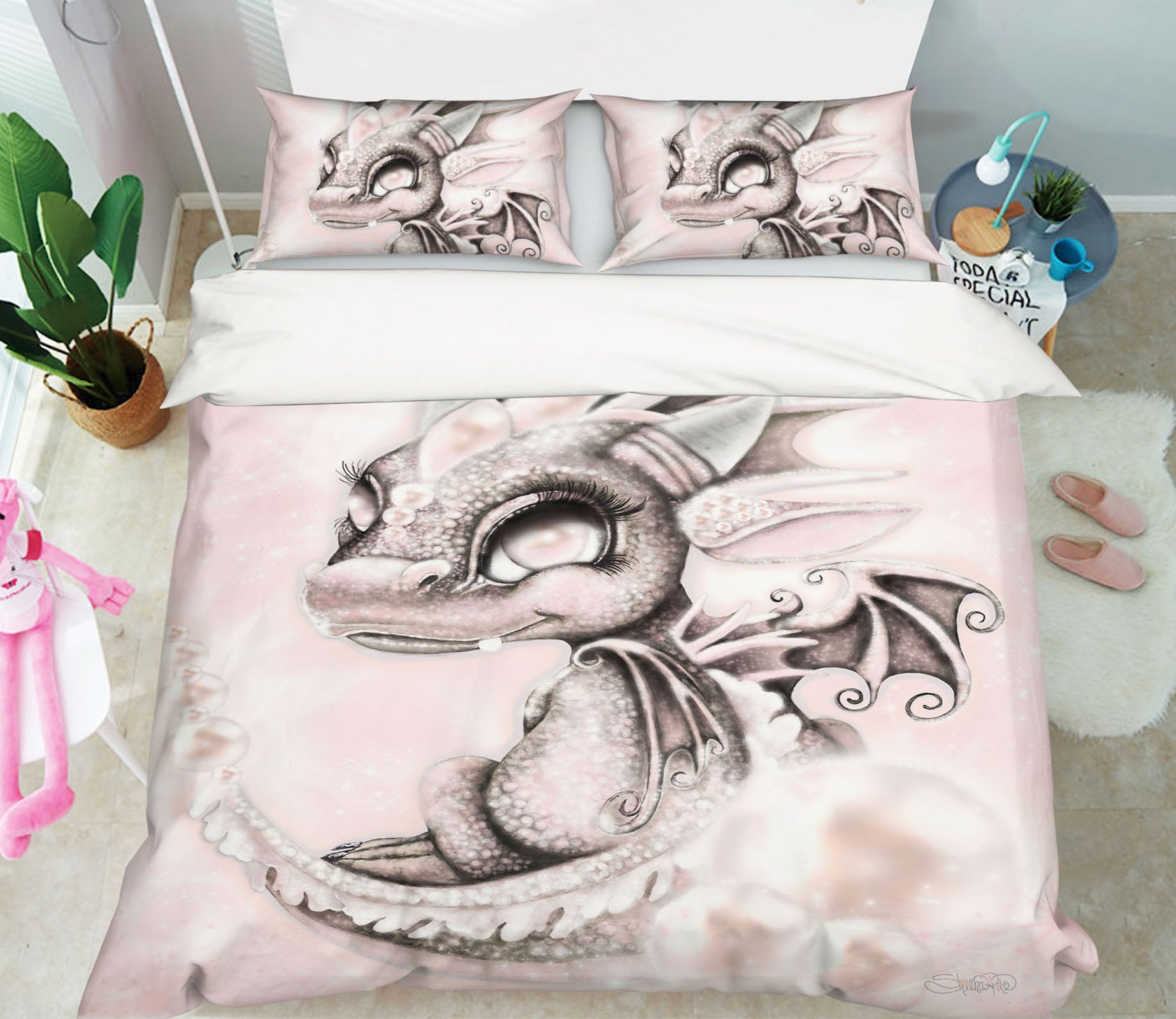 3D Gray Dragon 8560 Sheena Pike Bedding Bed Pillowcases Quilt Cover Duvet Cover