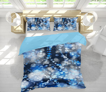 3D Blue Circle 14074 Bed Pillowcases Quilt