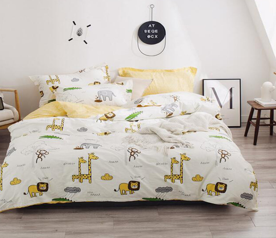 3D Cartoon Giraffe 6161 Bed Pillowcases Quilt