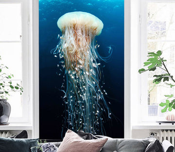 3D White Jellyfish 117 Wall Murals Wallpaper AJ Wallpaper 2 