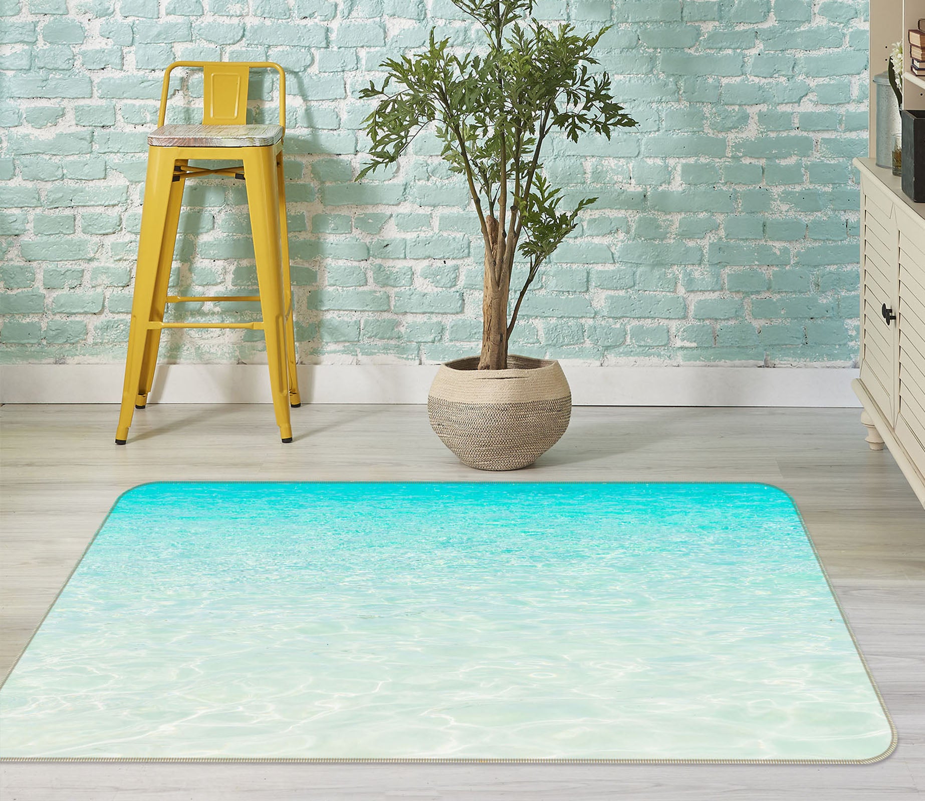 3D Seawater 34060 Non Slip Rug Mat