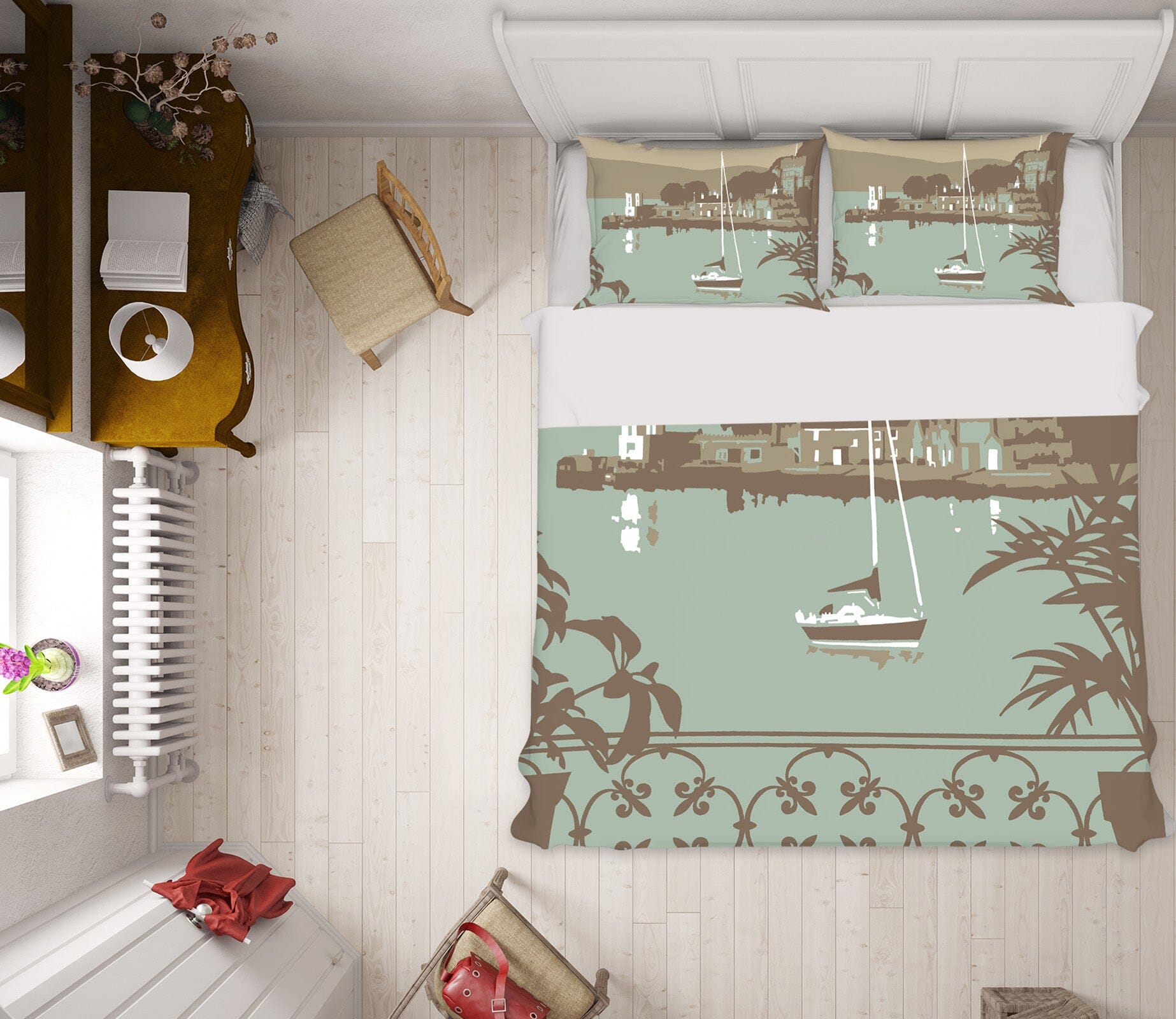 3D Sandbanks Balcony 2052 Steve Read Bedding Bed Pillowcases Quilt Quiet Covers AJ Creativity Home 