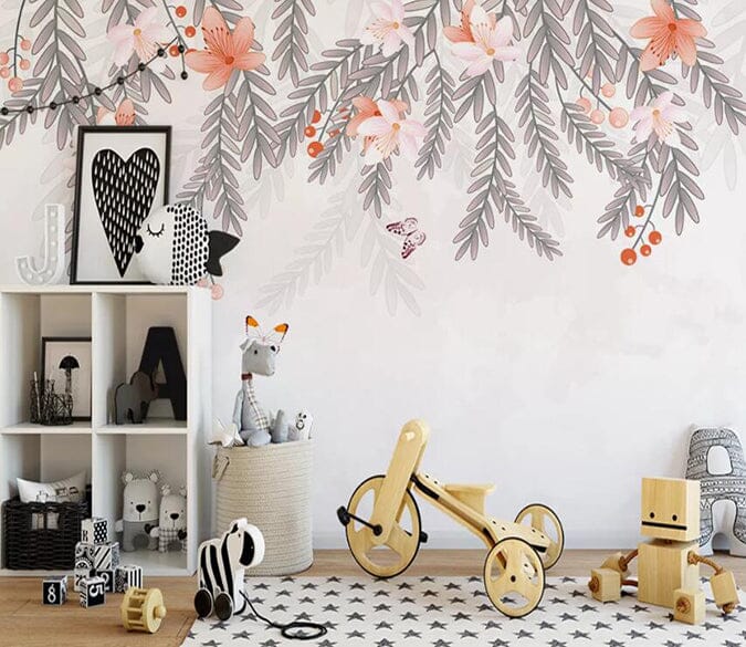 3D Leaf Flower 1943 Wall Murals Wallpaper AJ Wallpaper 2 