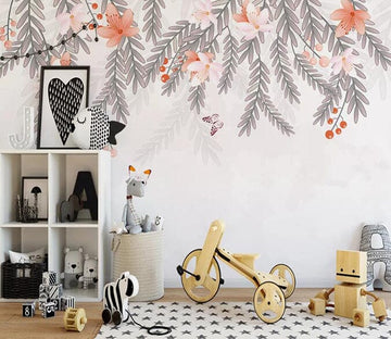 3D Leaf Flower 1943 Wall Murals Wallpaper AJ Wallpaper 2 
