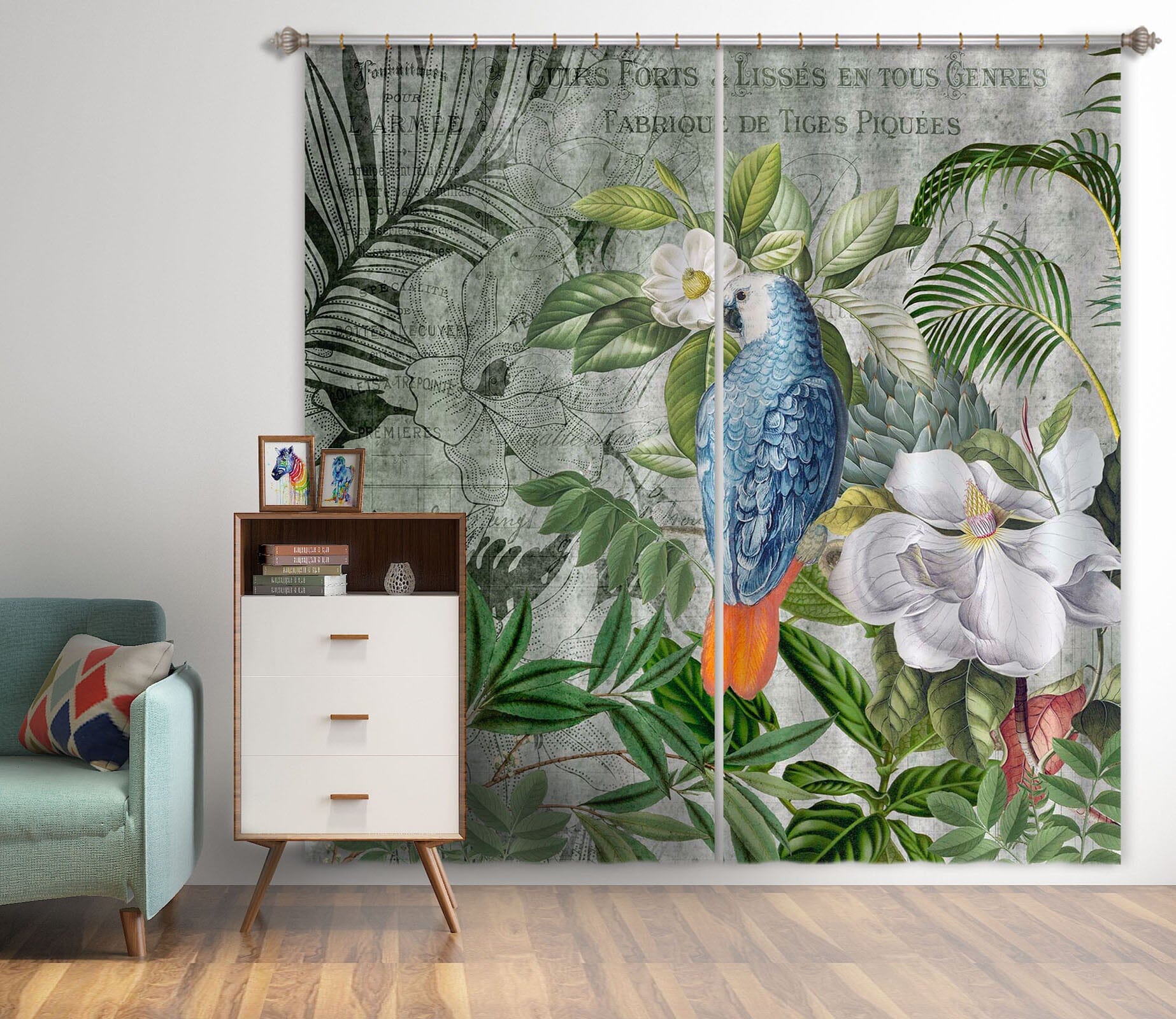 3D Kingdom Of Birds 074 Andrea haase Curtain Curtains Drapes Curtains AJ Creativity Home 