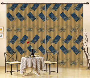 3D Block Pattern 98118 Kasumi Loffler Curtain Curtains Drapes