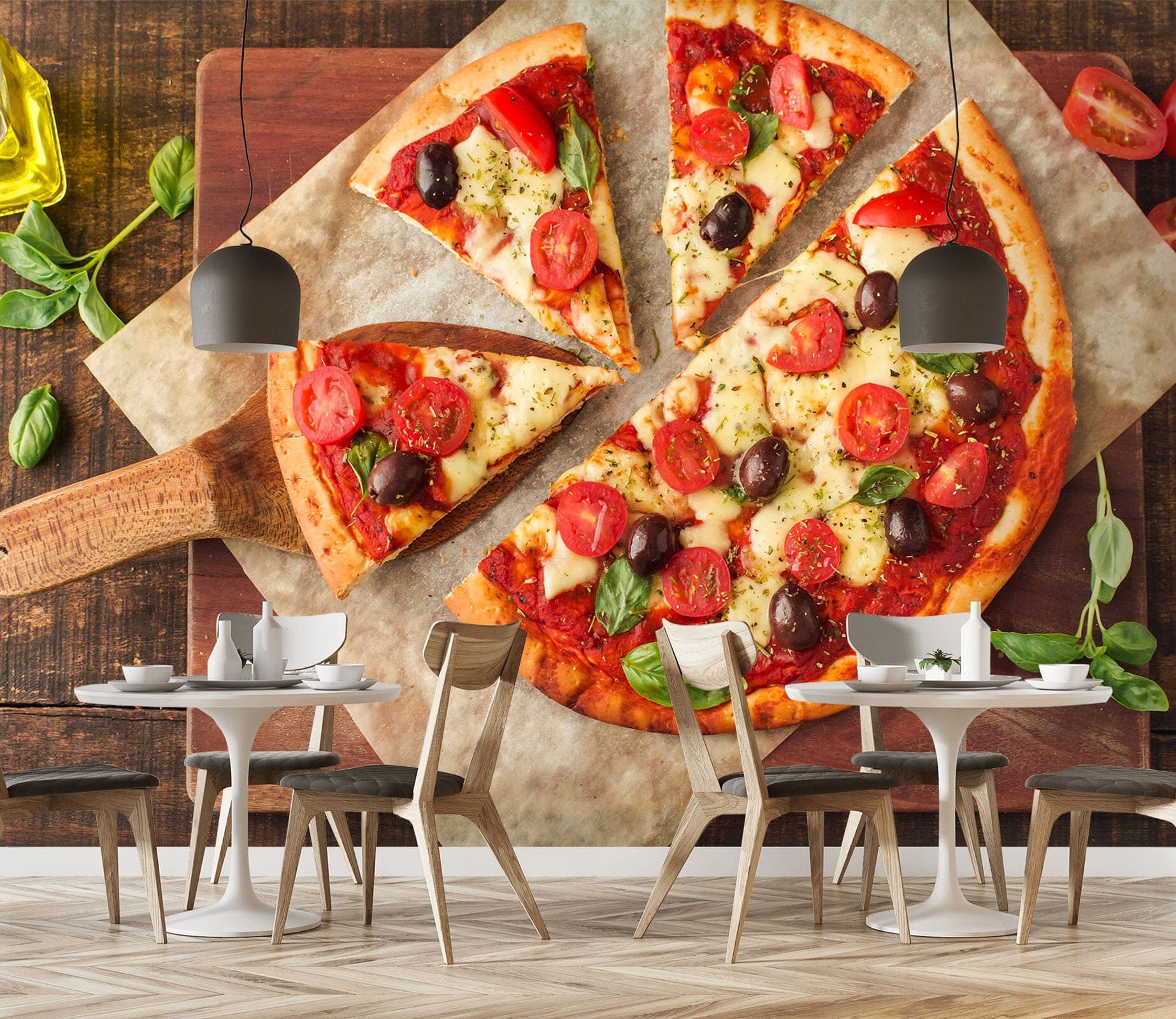 3D Delicious Pizza 1408 Wall Murals Wallpaper AJ Wallpaper 2 