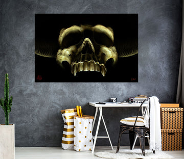 3D Skull Dark 5105 Tom Wood Wall Sticker