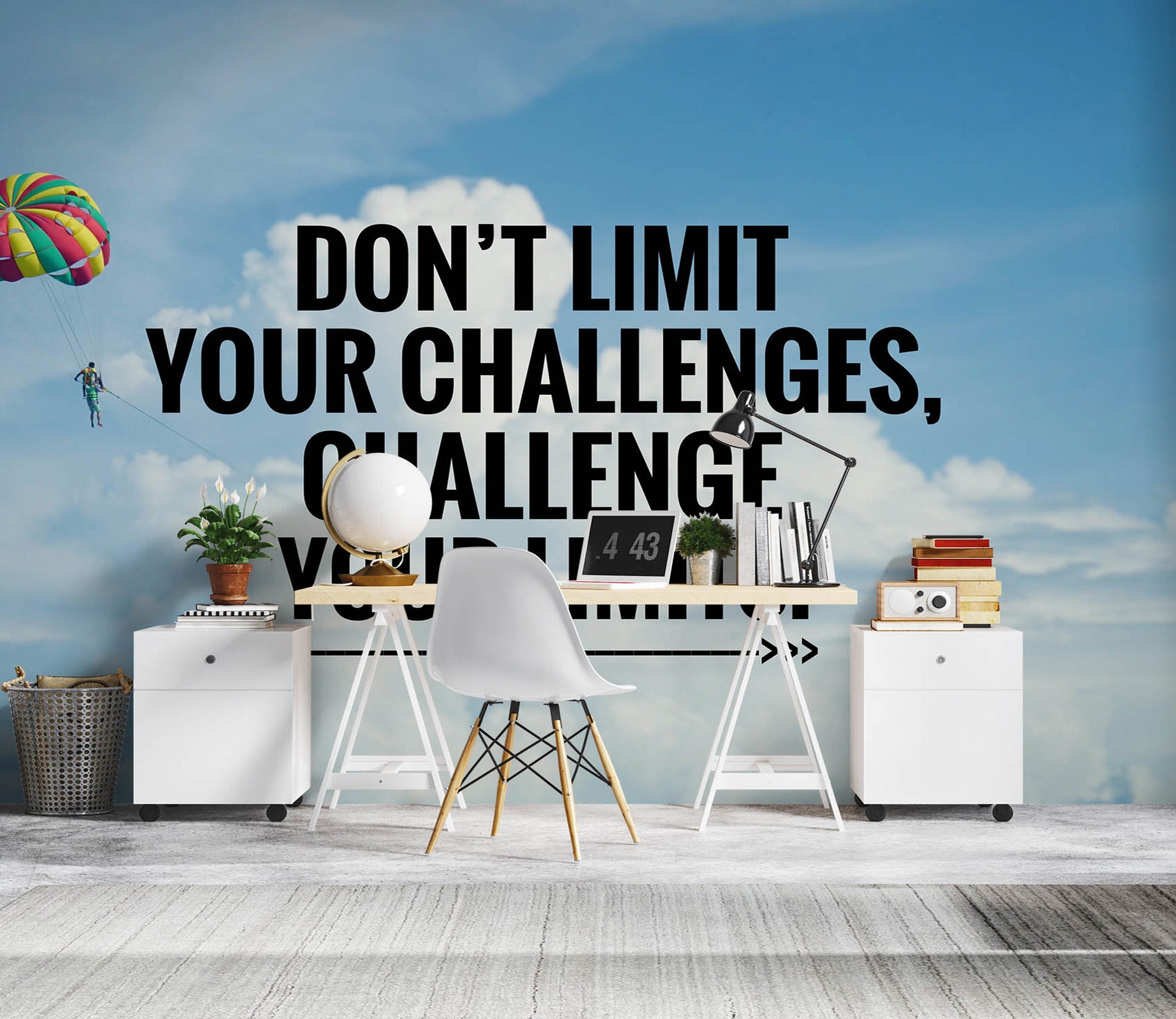 3D Color Parachute 1097 Wall Murals