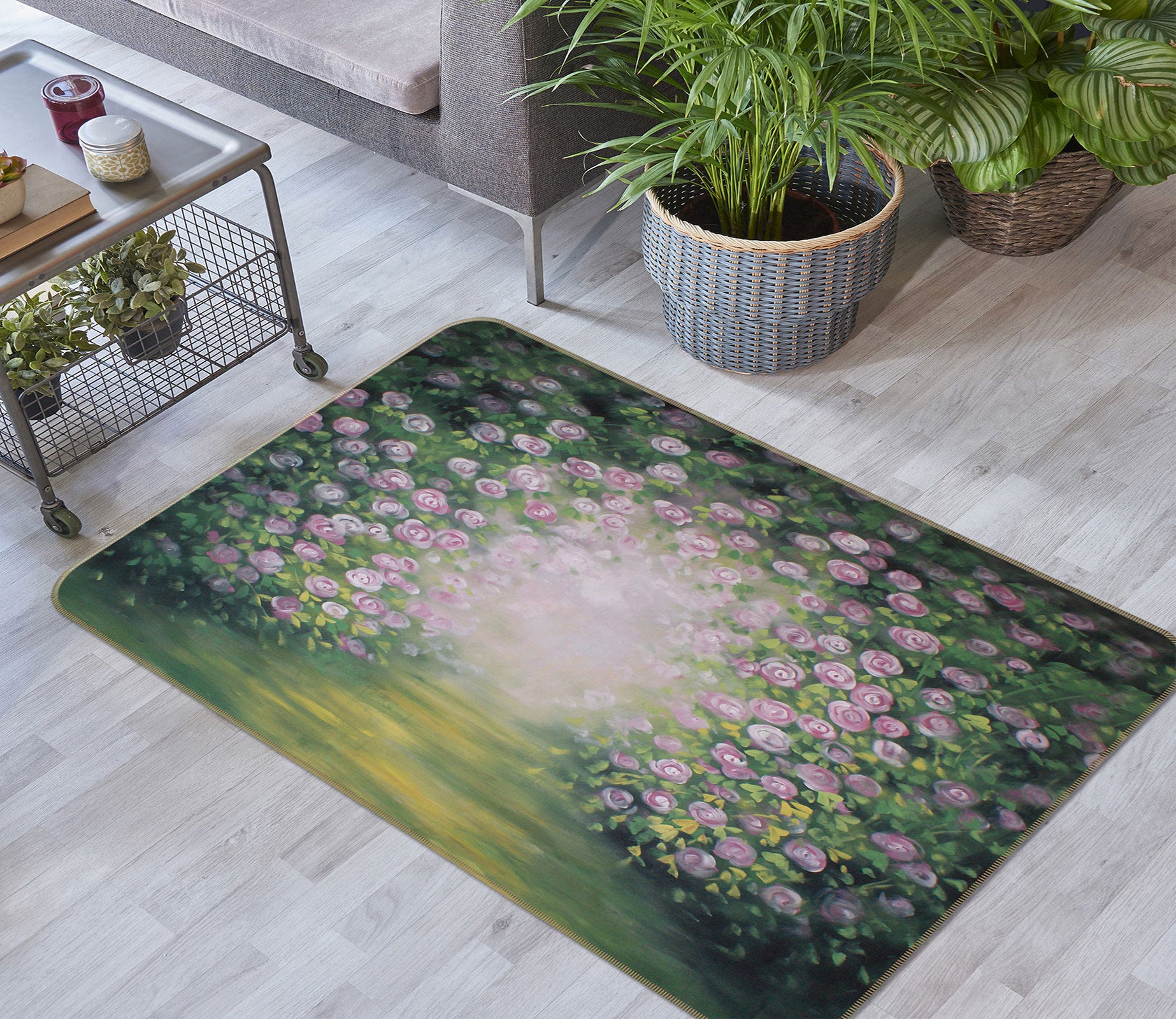 3D Flower Bush 75199 Non Slip Rug Mat