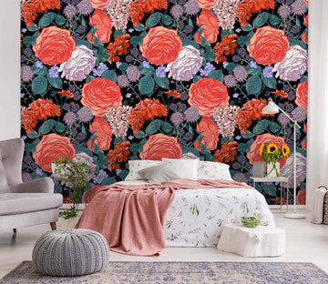 3D Graffiti Red Peony 53 Wall Murals Wallpaper AJ Wallpaper 2 