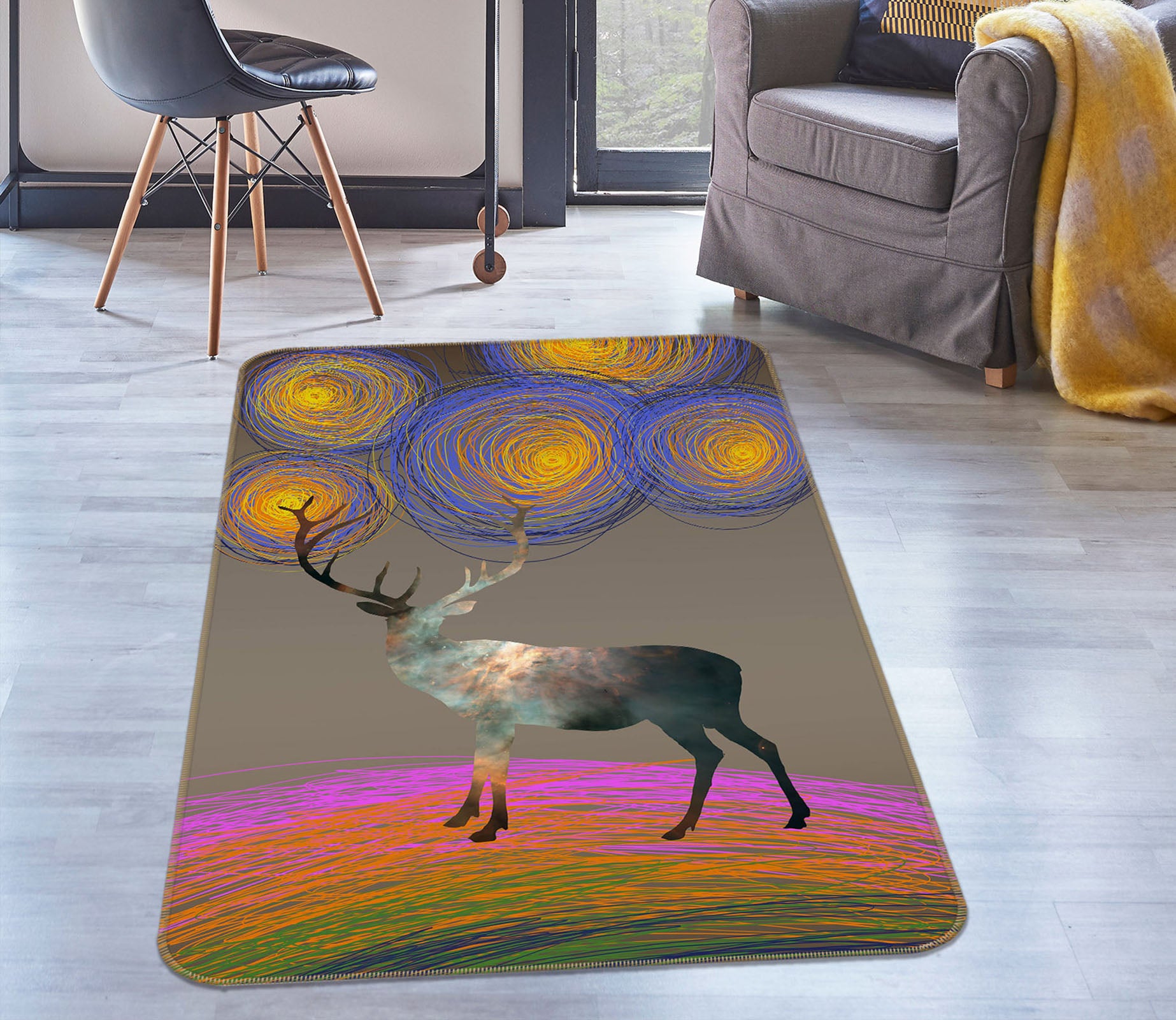 3D Deer 35243 Non Slip Rug Mat