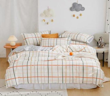 3D Color Line Grid 20021 Bed Pillowcases Quilt